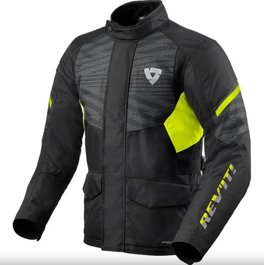 GIACCA REV'IT DUKE H2O nero-giallo neon (In Esaurimento)