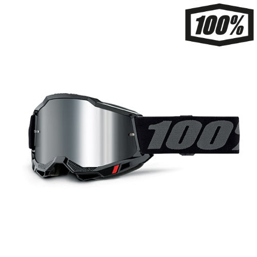 OCCHIALE 100% ACCURI 2 BLACK LENTE A SPECCHIO ARGENTO