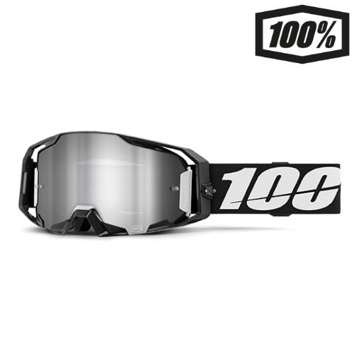 OCCHIALE 100% ARMATIC BLACK LENTE A SPECCHIO ARGENTO