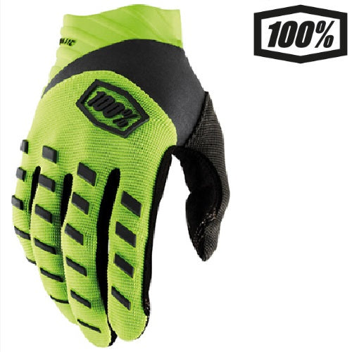 GUANTI 100% AIRMATIC YOUTH FLUO YELLOW-BLACK