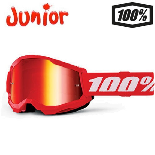 OCCHIALE 100% STRATA 2 JUNIOR RED LENTE A SPECCHIO ROSSA