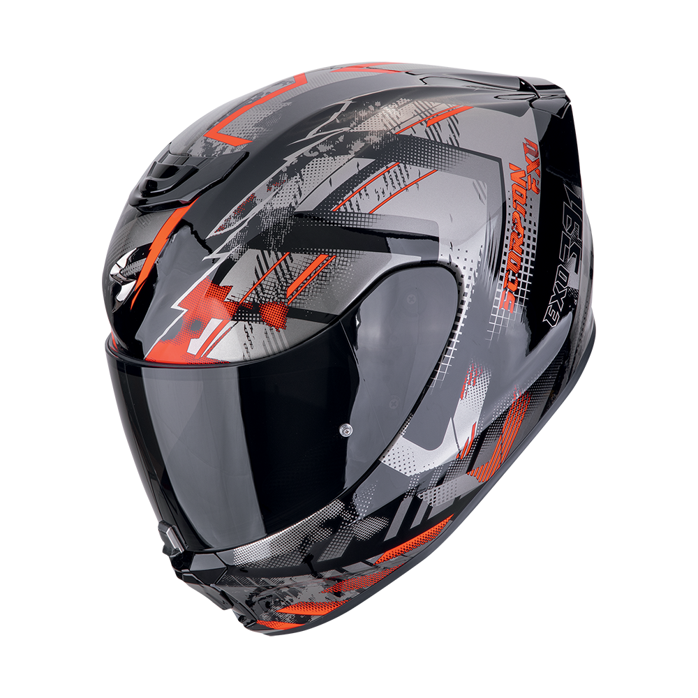 Casco Moto Integrale Scorpion EXO-391 CLUTTER Nero Rosso