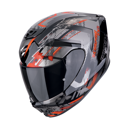 Casco Moto Integrale Scorpion EXO-391 CLUTTER Nero Rosso