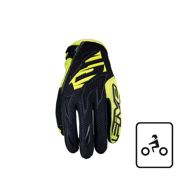 GUANTI FIVE MXF3 BLACK-GIALLO FLUO (In Esaurimento)
