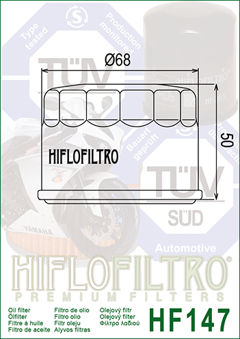 FILTRO OLIO HIFLO HF147-985 YAMAHA FZS 600 FAZER T-MAX