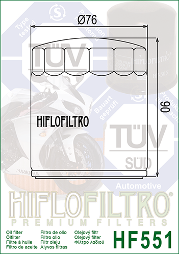 FILTRO OLIO HIFLO HF551 MOTO GUZZI 1100 CALIFORNIA-V11