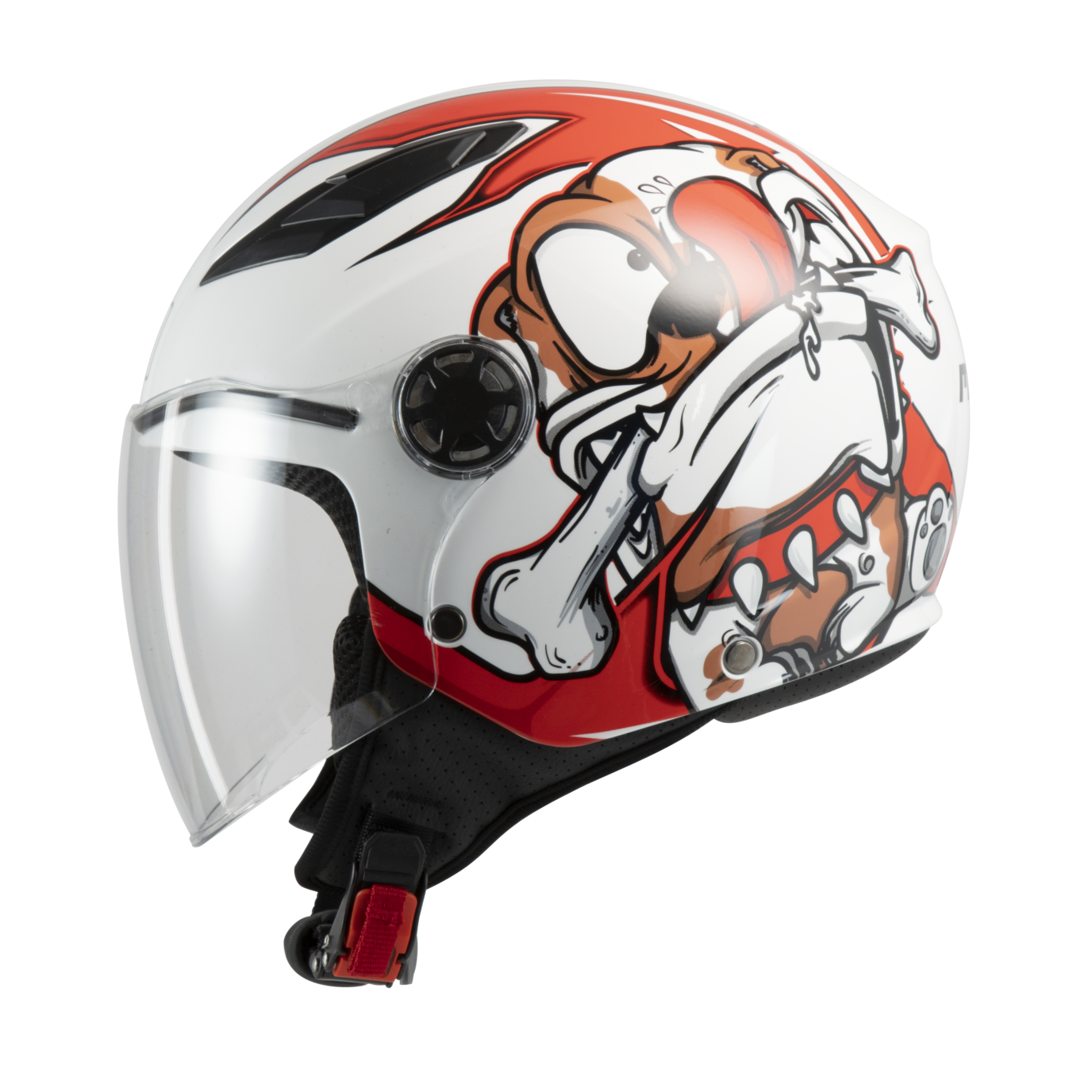 Casco Demi-Jet Bambino JUNIOR MPH 22.06 PLAY WHITE BULDOG