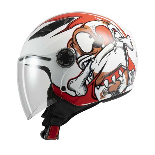 Casco Demi-Jet Bambino JUNIOR MPH 22.06 PLAY WHITE BULDOG