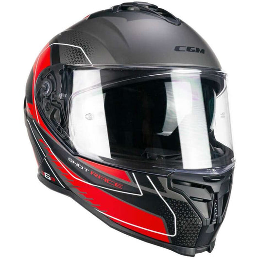 Casco Moto Integrale CGM 363G SHOT RACE Antracite Rosso opaco