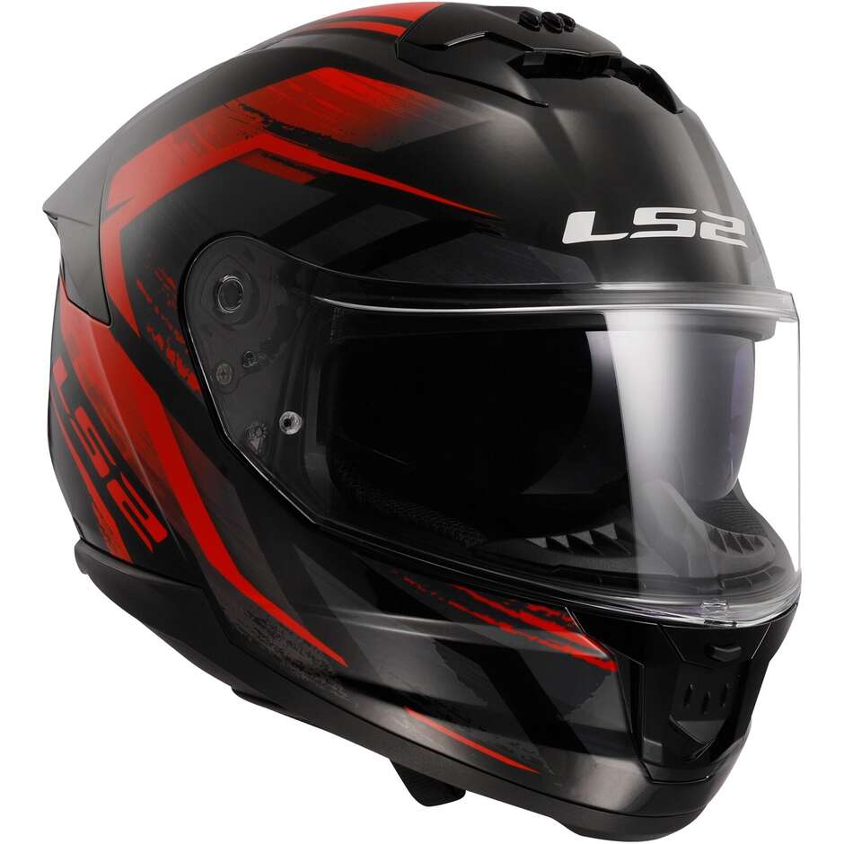Casco Moto Integrale Ls2 FF808 STREAM II Fury Nero Grigio Rosso (In Esaurimento)