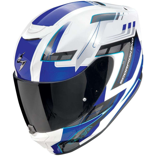 Casco Moto Integrale Scorpion EXO-391 CAPTOR Bianco Blu