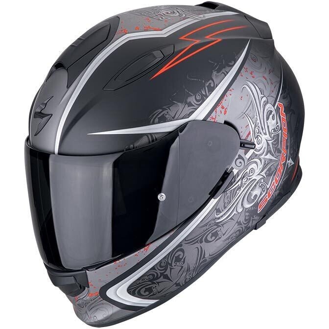 Casco Moto Integrale Scorpion EXO-491 RUN Nero opaco Rosso