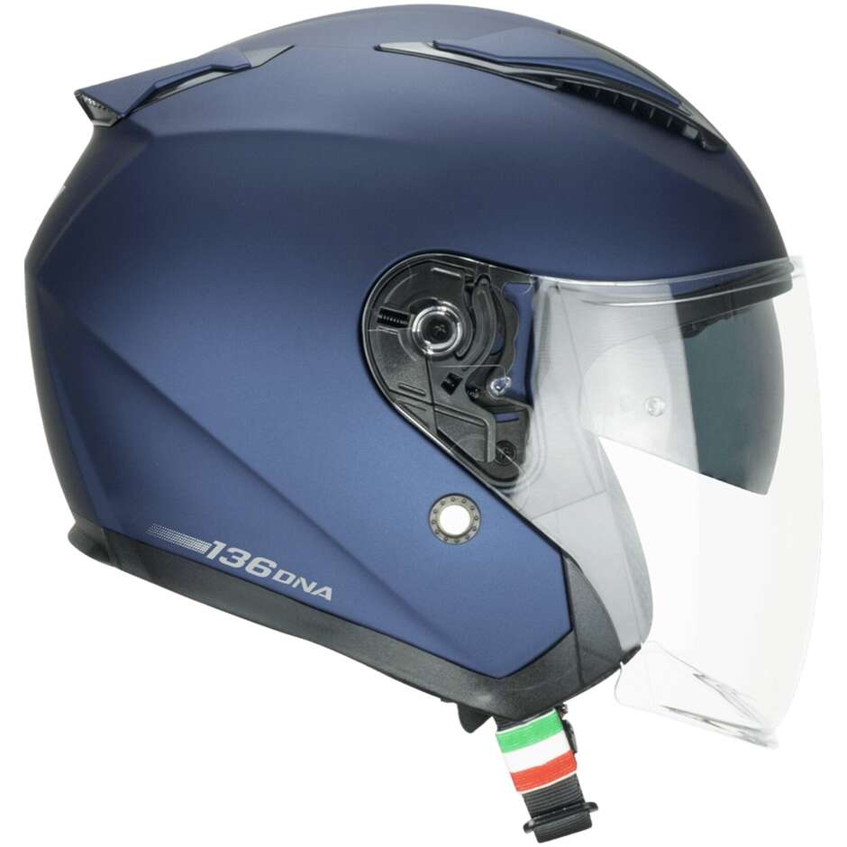 Casco Moto Jet CGM 136A DNA MONO Blu Opaco
