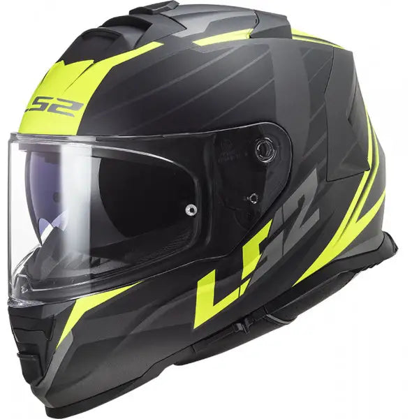 CASCO LS2 FF800 STORM NERVE MATT BLACK H-V YELLOW (In Esaurimento)