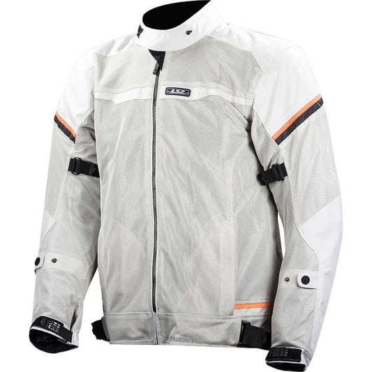 Giacca Moto Estiva Traforata LS2 RIVA MAN Grigio Chiaro Arancio (In Esaurimento)