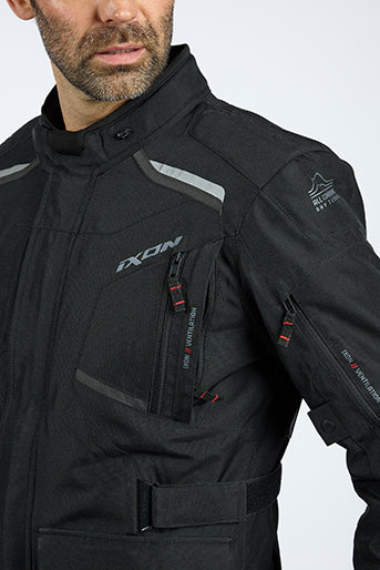 Giacca IXON MIDGARD AIR C GIACCA TESSUTO UOMO nero-rosso vivo