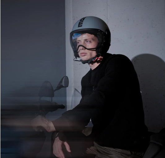 Casco Momo Design jet FGTR CLASSIC E2206 Grigio Opaco-Nero