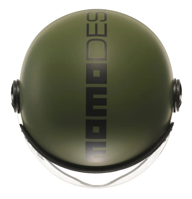 Casco Momo Design jet FGTR CLASSIC E2206 Verde Militare Opaco-Nero