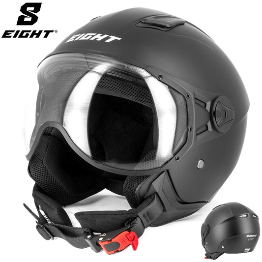 Casco Jet Eight S779 LEOV Nero Opaco