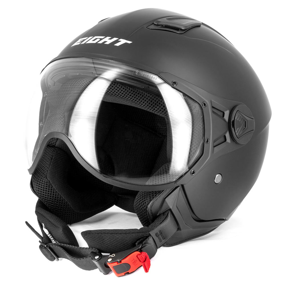 Casco Jet Eight S779 LEOV Nero Opaco