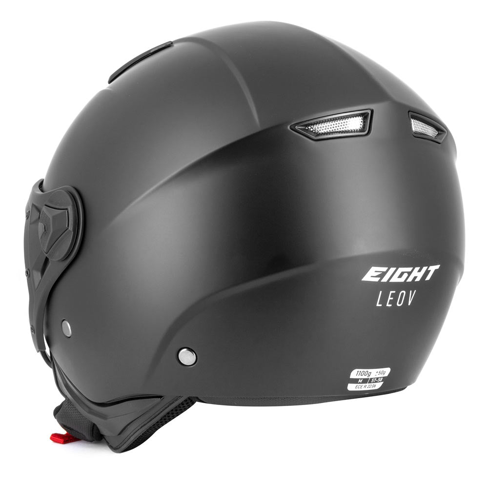 Casco Jet Eight S779 LEOV Nero Opaco
