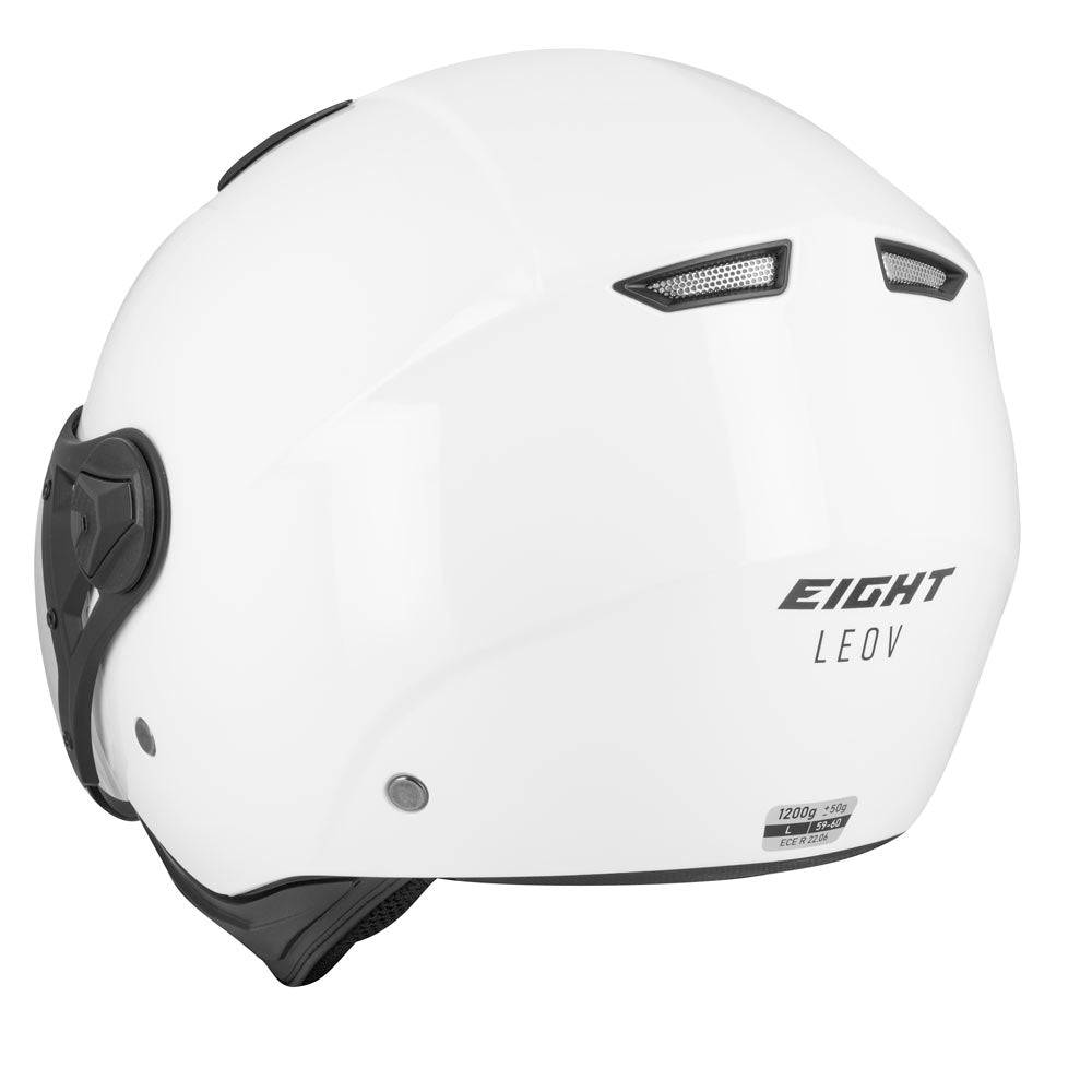 Casco Jet Eight S779 LEOV Bianco Lucido