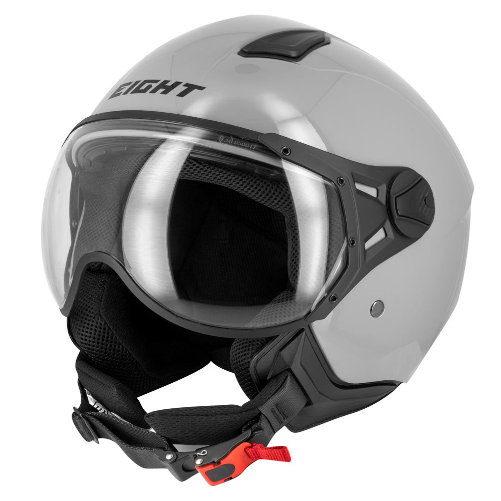 Casco Jet Eight S779 LEOV Grigio Cemento Lucido