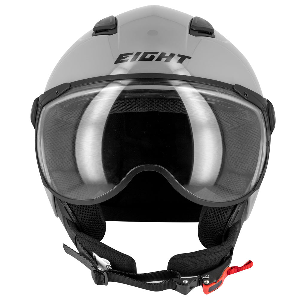 Casco Jet Eight S779 LEOV Grigio Cemento Lucido