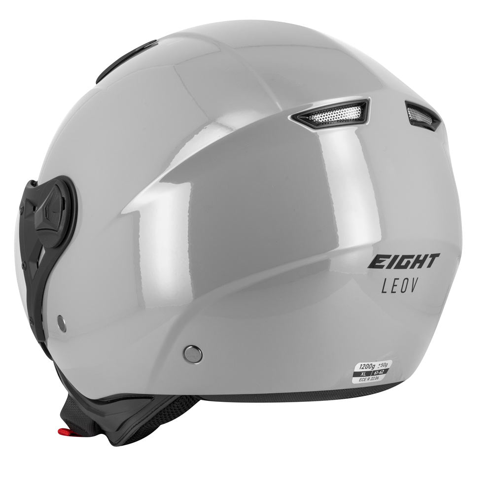 Casco Jet Eight S779 LEOV Grigio Cemento Lucido