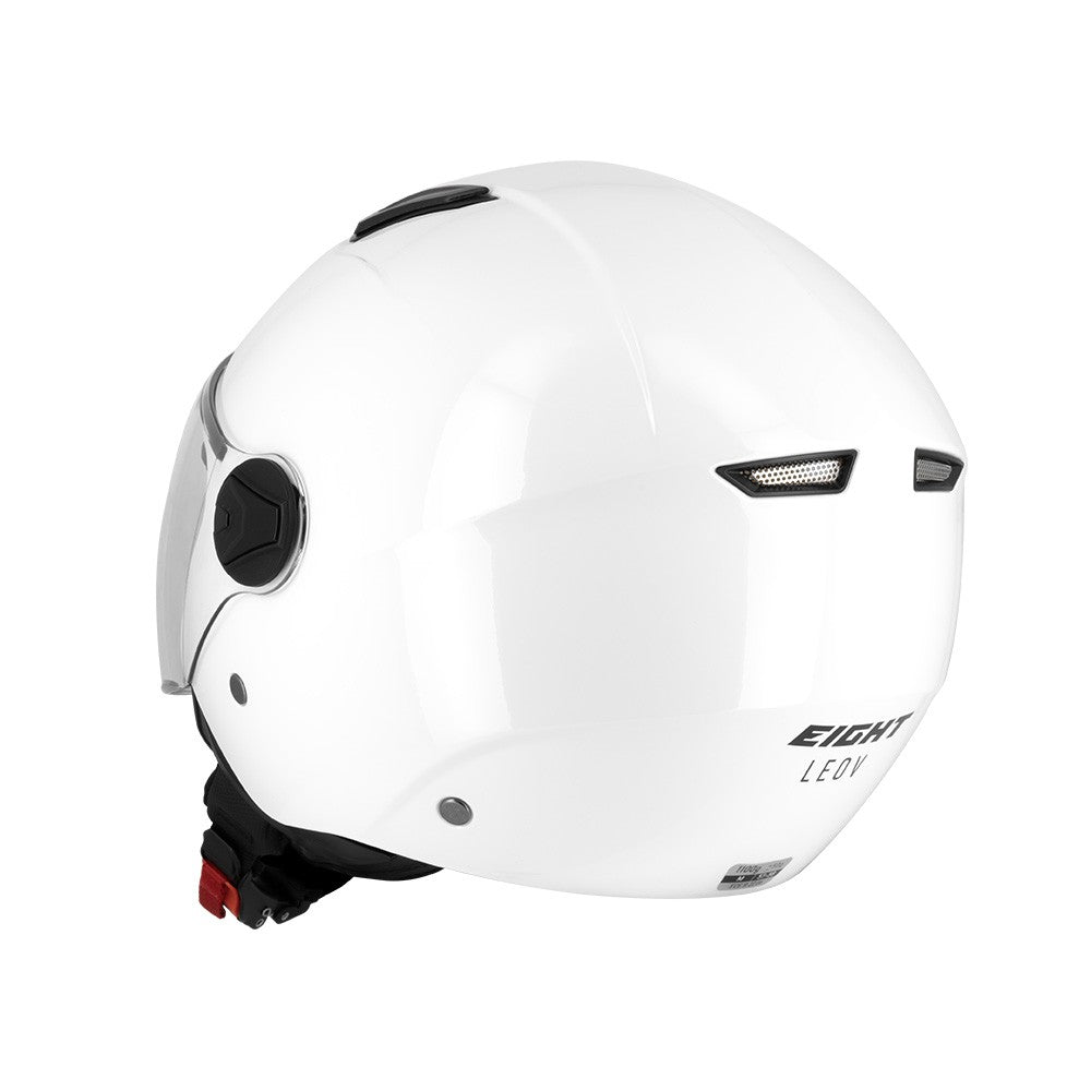 Casco Jet Eight S779 LEOV LV Bianco Lucido