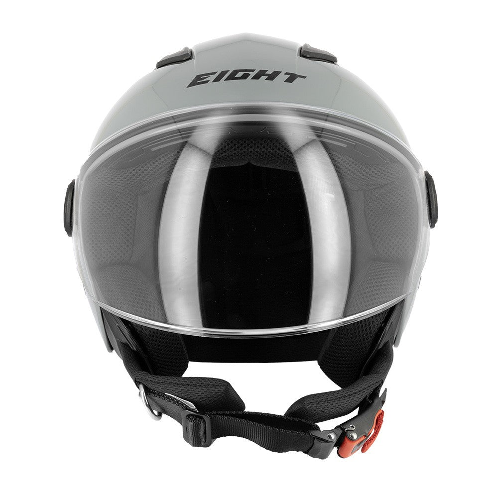 Casco Jet Eight S779 LEOV LV Grigio Cemento Lucido