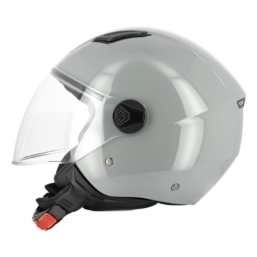 Casco Jet Eight S779 LEOV LV Grigio Cemento Lucido