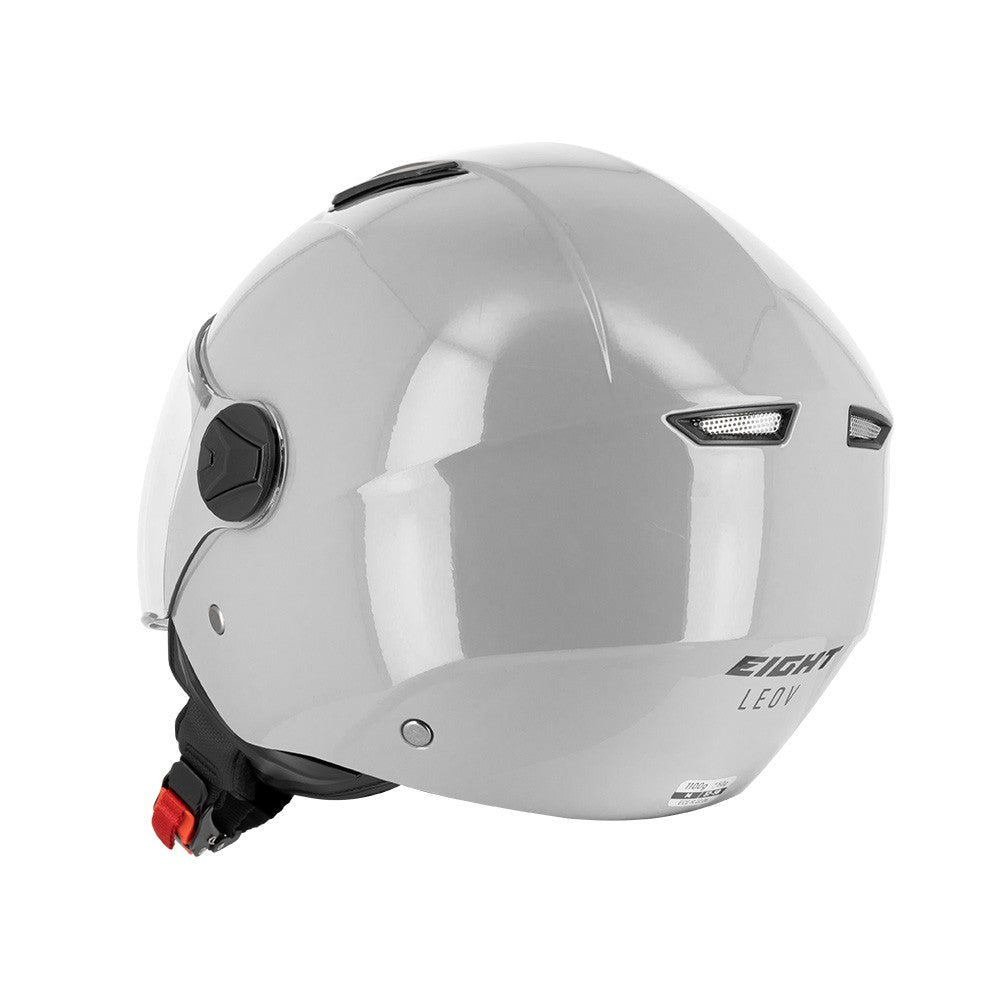 Casco Jet Eight S779 LEOV LV Grigio Cemento Lucido