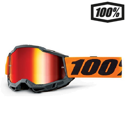 OCCHIALE 100% ACCURI 2 ORANGE LENTE A SPECCHIO ROSSA