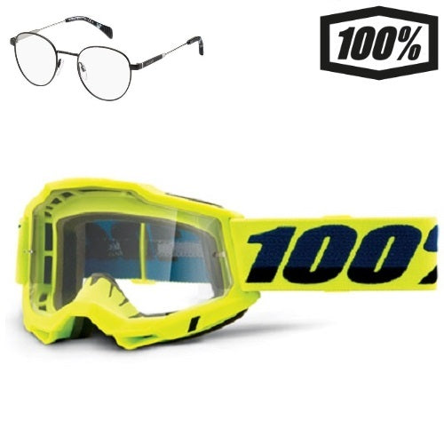 OCCHIALE 100% ACCURI 2 OTG YELLOW LENTE TRASPARENTE