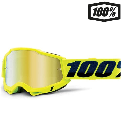 OCCHIALE 100% ACCURI 2 YELLOW LENTE A SPECCHIO ORO