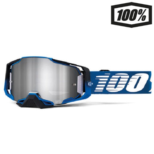 OCCHIALE 100% ARMEGA ROCKCHUCK LENTE A SPECCHIO ARGENTO