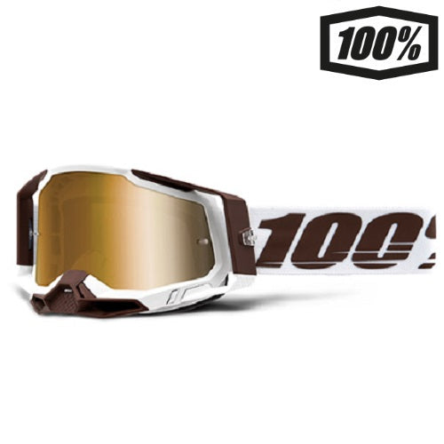 OCCHIALE 100% RACECRAFT 2 SNOWBIRD LENTE A SPECCHIO ORO (In Esaurimento)