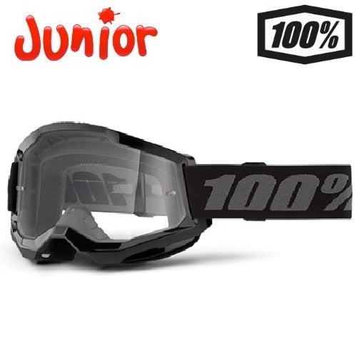 OCCHIALE 100% STRATA 2 JUNIOR BLACK LENTE TRASPARENTE