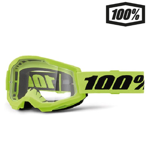 OCCHIALE 100% STRATA 2 NEON YELLOW LENTE TRASPARENTE