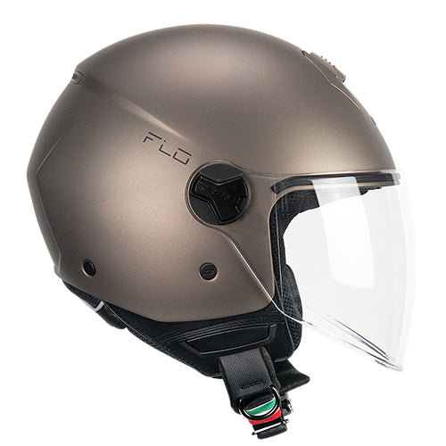 Casco CGM 167A FLO MONO versione con visiera lunga Tortora Opaco