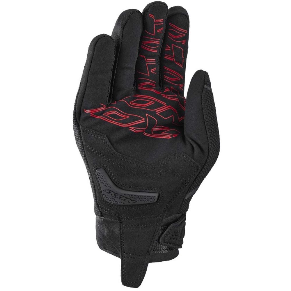 Guanti Moto Estivi Ixon HURRICANE 2 Nero-Rosso