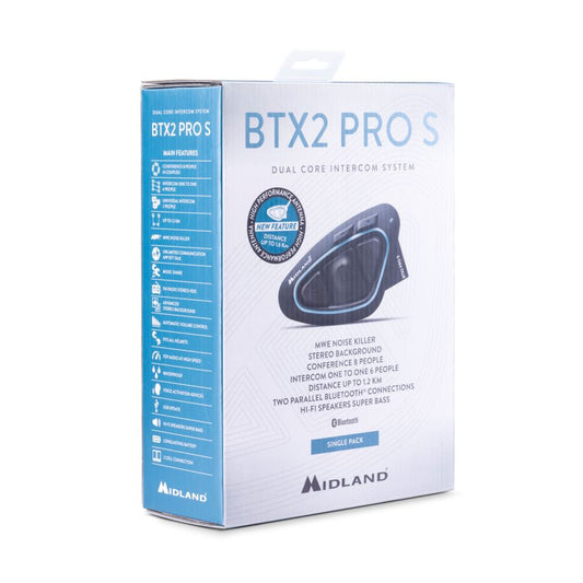 INTERFONO Midland BTX2 Pro S LR SINGOLO (1 PEZZO) Conference 8 persone fino a 1600 m