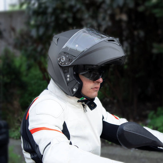 CASCO MODULARE CGM BER DRESDA Nero Opaco-Rosso 22.06 (In Esaurimento)