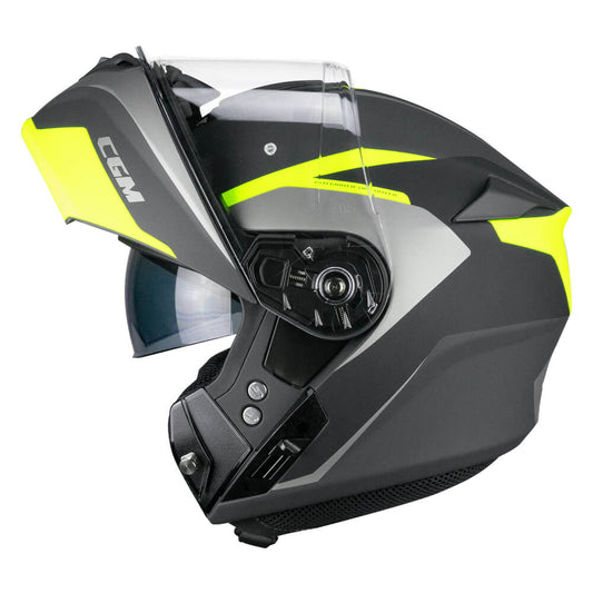 CASCO MODULARE CGM BER DRESDA Grafite Giallo Fluo Opaco 22.06