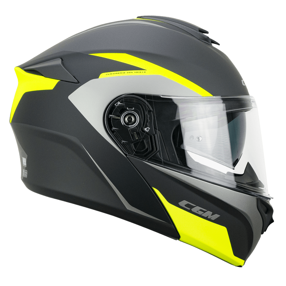 CASCO MODULARE CGM BER DRESDA Grafite Giallo Fluo Opaco 22.06