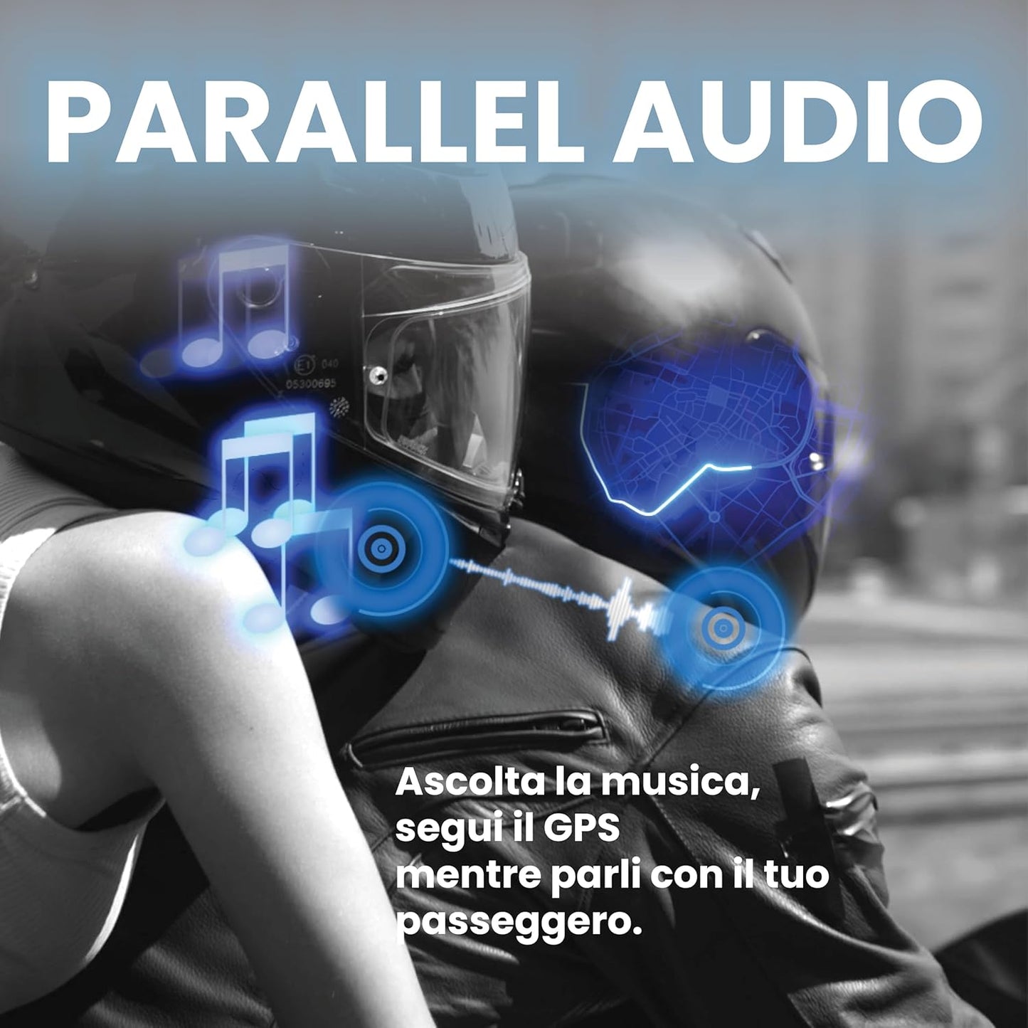 INTERFONO MIDLAND BTR1 Advanced SINGOLO (1 PEZZ0) Conference 4 persone fino a 1200 m