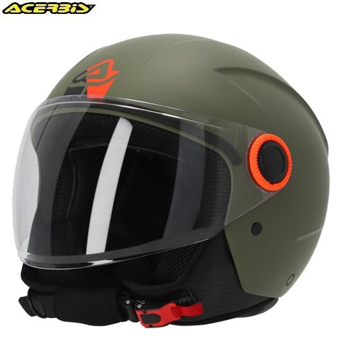 CASCO ACERBIS JET BREZZA 22-06 Verde Militare Opaco