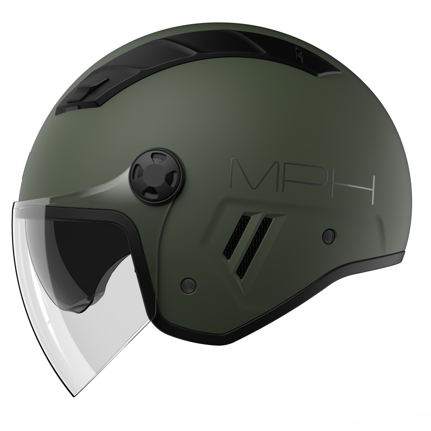 CASCO JET MPH AIRE OMOLOGAZIONE 22-06 VERDE MILITARE OPACO