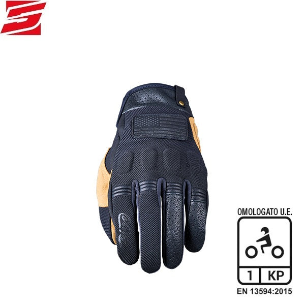 GUANTI FIVE SCRAMBLER BLACK-TAN